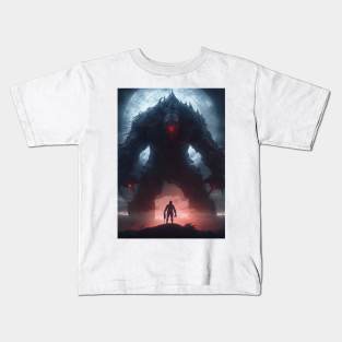 Dark Fantasy Giant Monster Kids T-Shirt